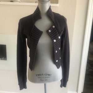 Free People grey plum shrug sweater